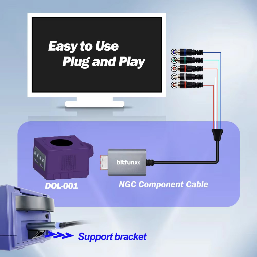 Gaming Console Nintendo - BitFunx 5RCA Audio Video YPbPr Cable