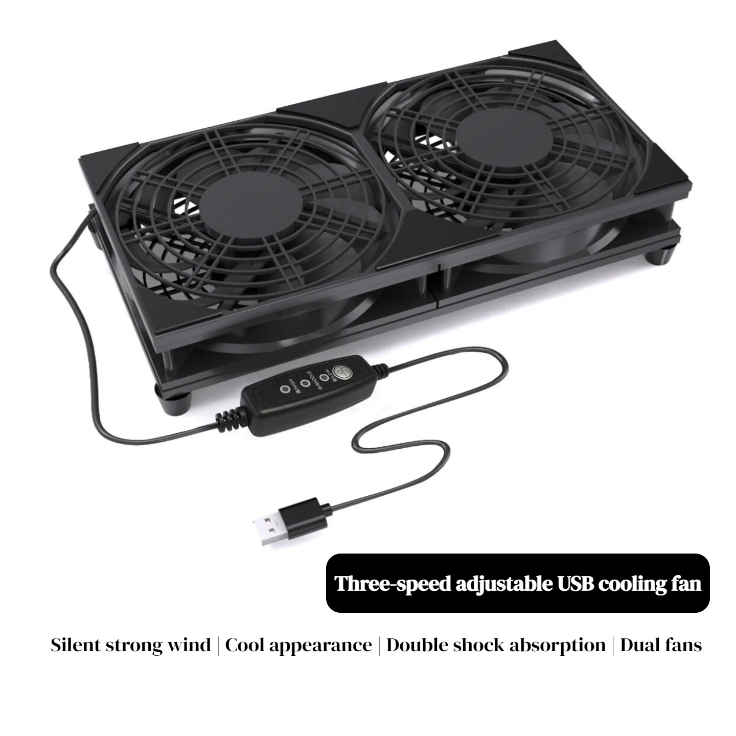 Dual USB Cooling Fan with 3-Sp - Gaming Console For Pc 评论和价格