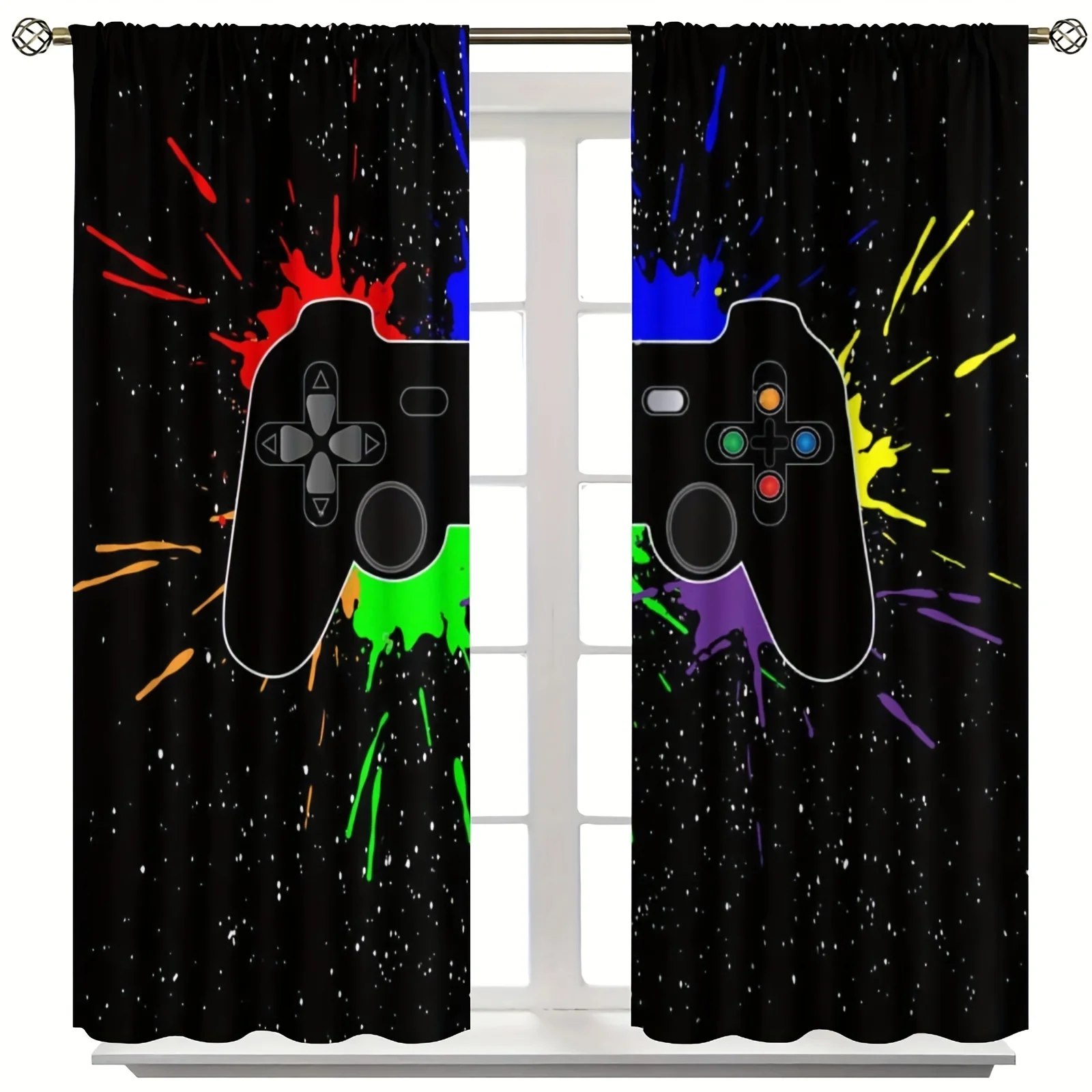 2pcs PS5 Gamepad Curtains for  - Gaming Console Cafe 评论和价格