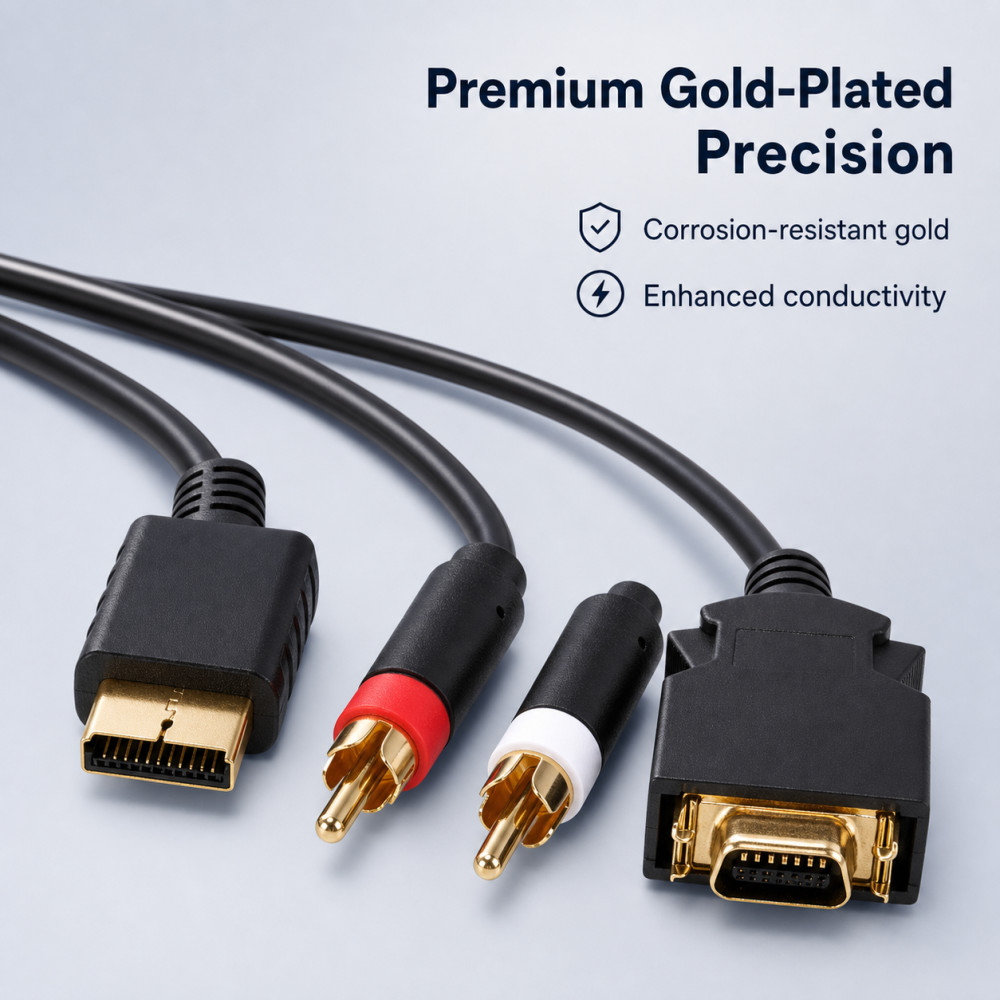 Gold-Plated AV Cable for PS2 P - Gaming Console Definition 评论和价格